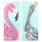 Stupell Industries Odd Flamingo Pelican Profile 2 pc Wall Plaque Art Set Design by Estelle Grengs